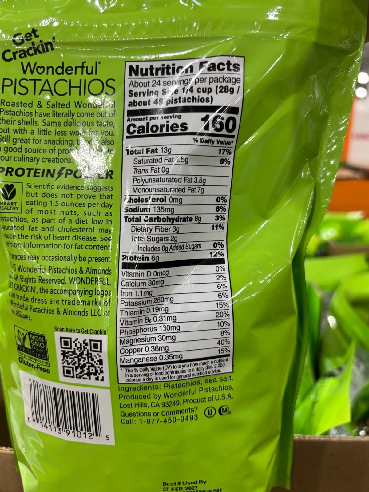 YN084 Wonderful Pistachios 無殼鹽焗開心果 680G EXP: 02.2027