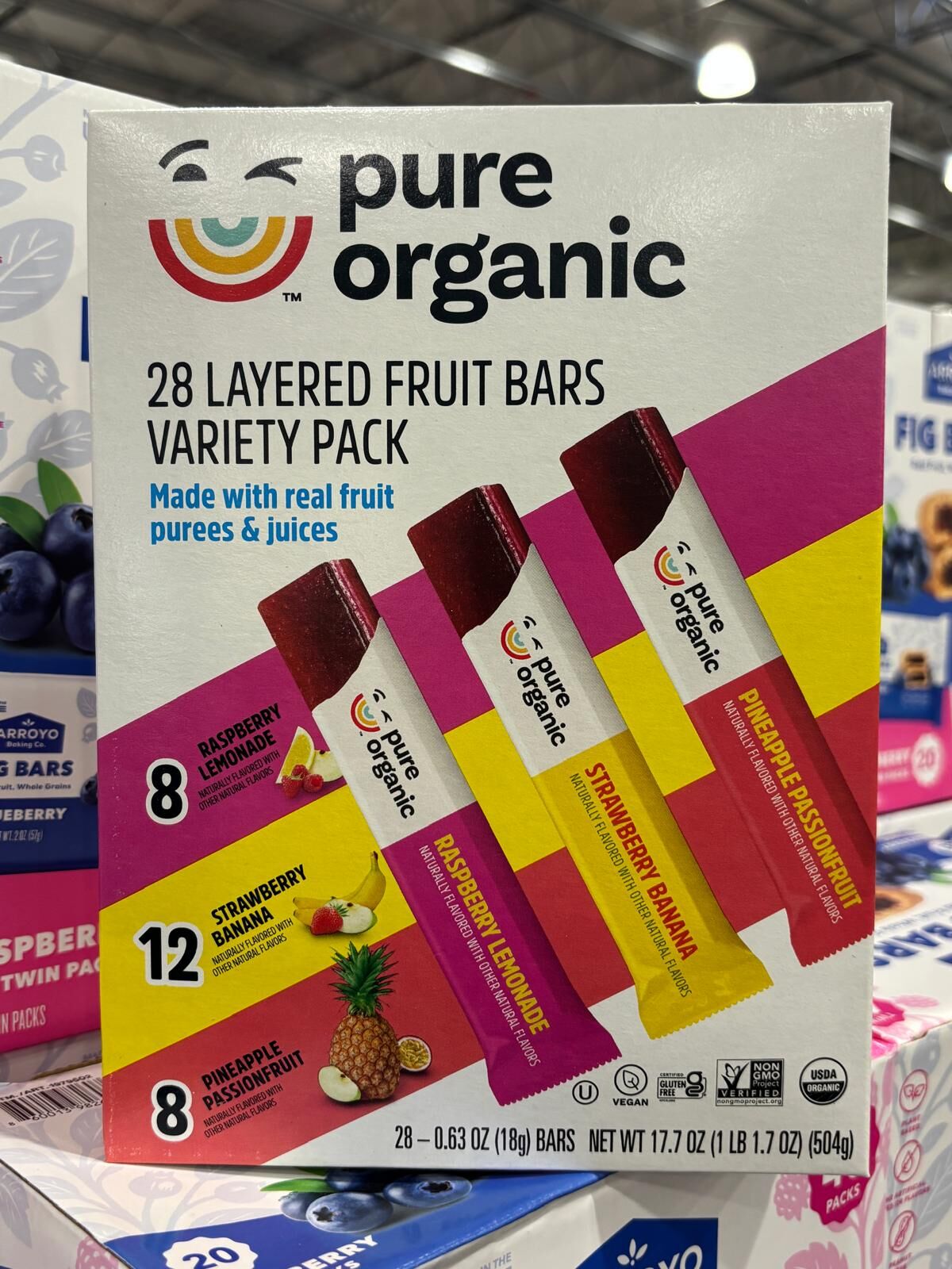 YN077 Pure Organic 分層水果條綜合包(Variety Pack) 504G EXP: 03.2027