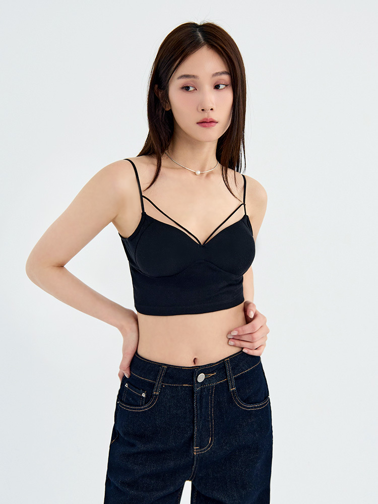 簡約交叉美背內搭（V021）