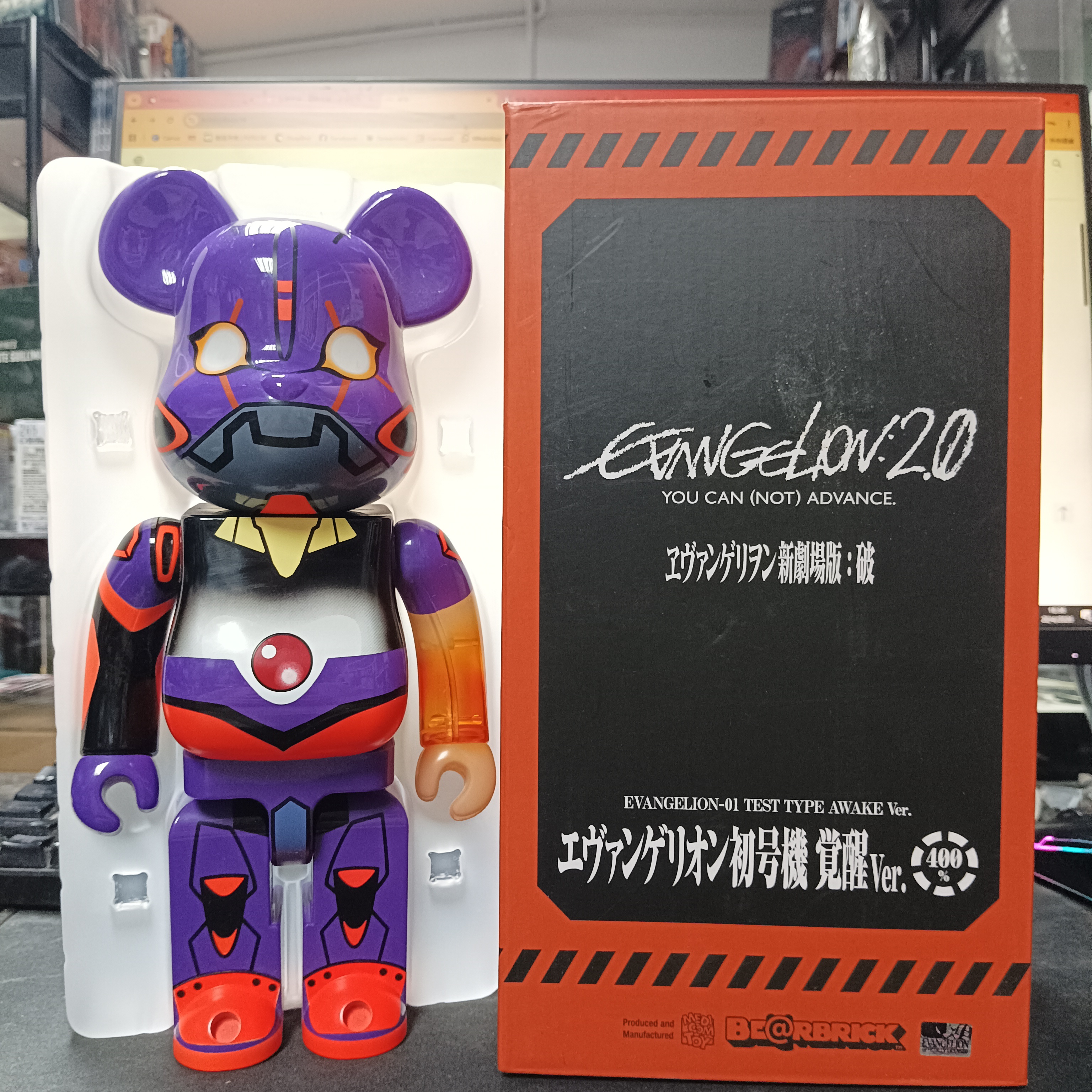 寄賣-其它-BE@RBRICK EVANGELION 2.0 初號機覺醒ver 400%