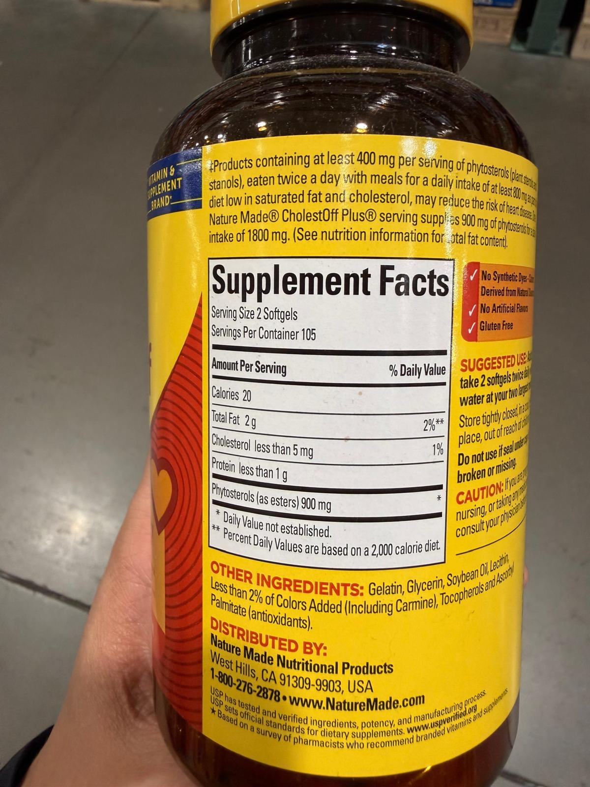 YN048 Nature Made CholestOff 植物固醇/植物甾醇加強版 210粒 EXP: 09.2027