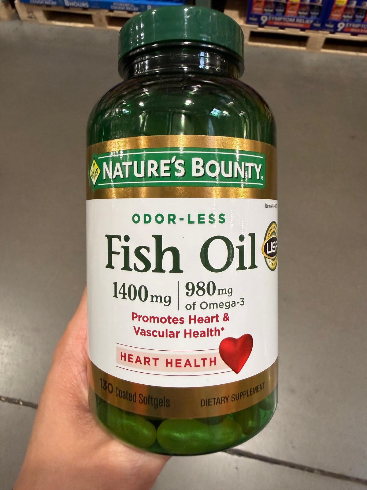 YN051 Nature's Bounty 特強高純度無腥味魚油1400mg 130粒 EXP: 07.2028