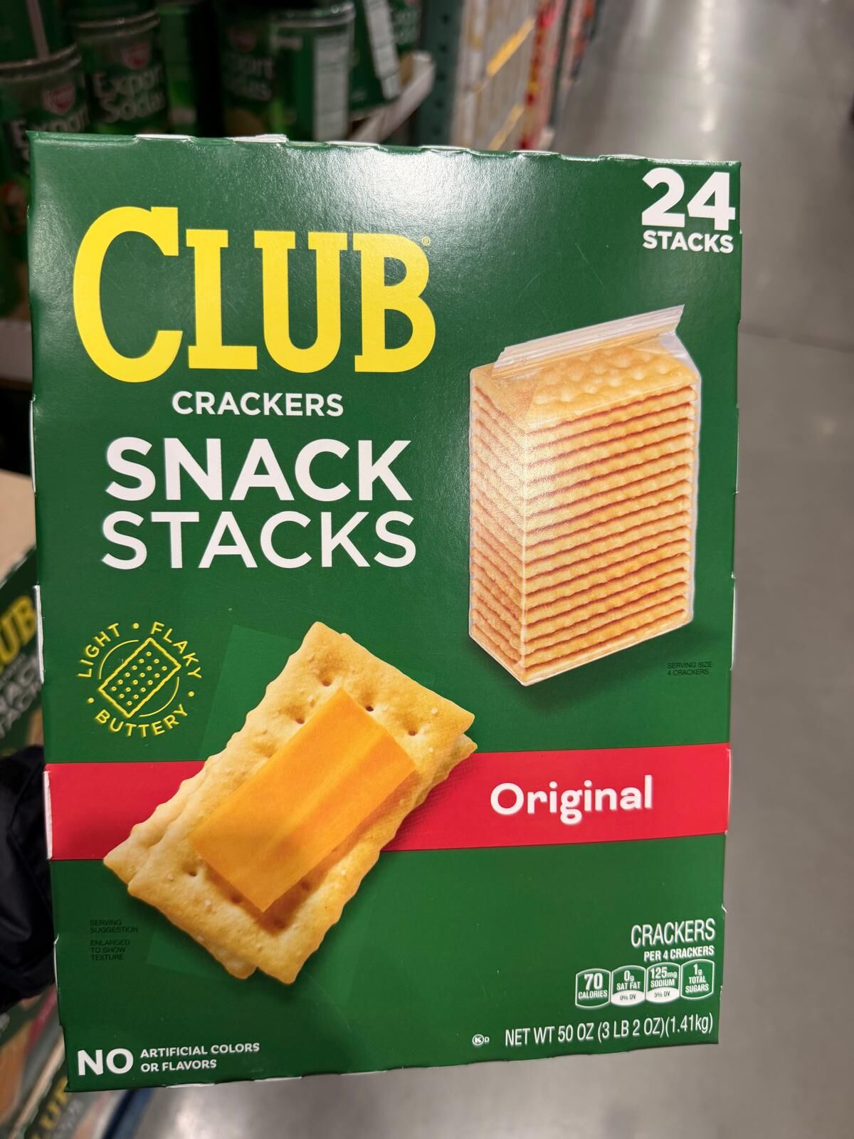 YN071 Keebler Club Crackers Snack Stacks 原味餅乾 50OZ EXP: 02.2027