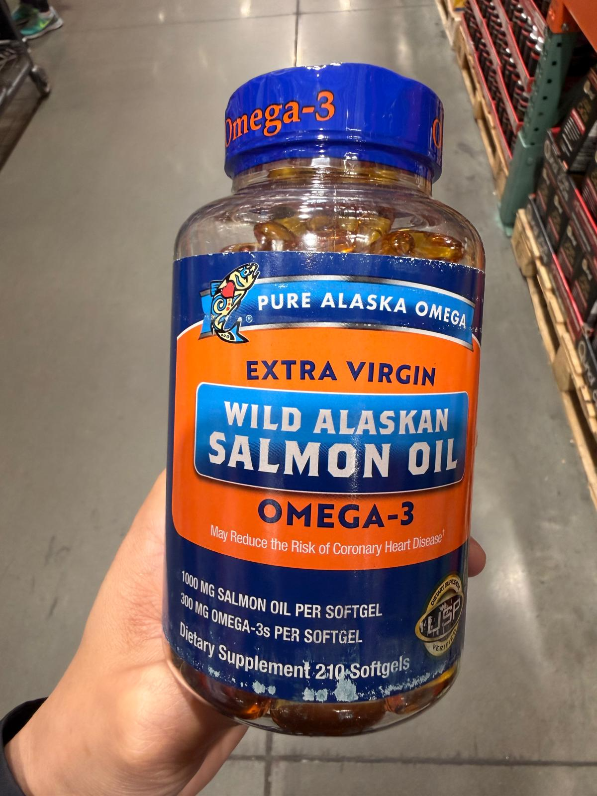 YN052 PURE ALASKA OMEGA 100%天然野生阿拉斯加三文魚油Omega-3 1000mg 210 粒 EXP: 02.2028