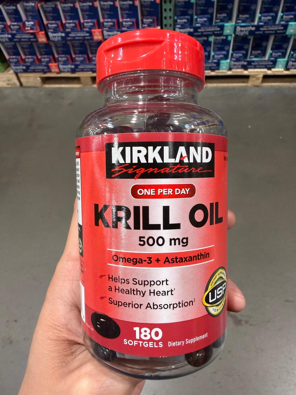 YN053 Kirkland Signature 磷蝦油 500毫克 180粒 EXP: 02.2028