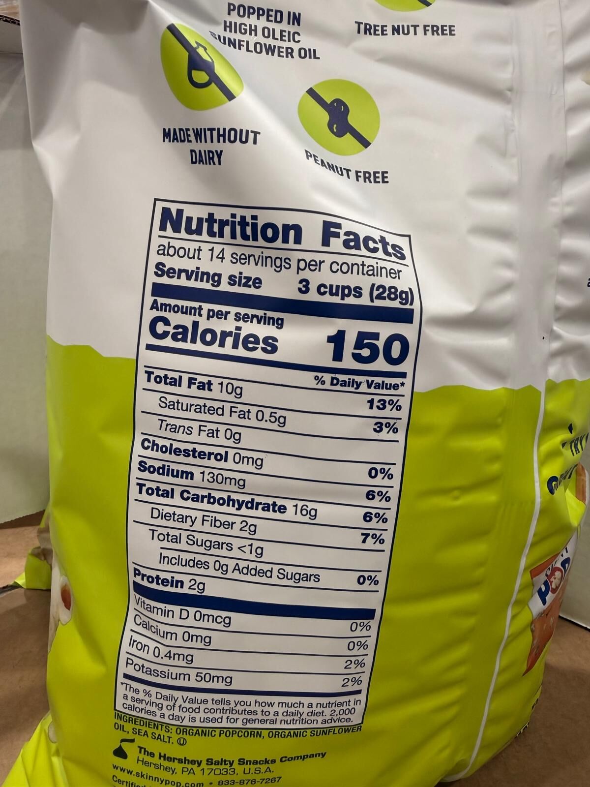 YN068 SkinnyPop 有機經典爆米花 396G EXP: 10.2026