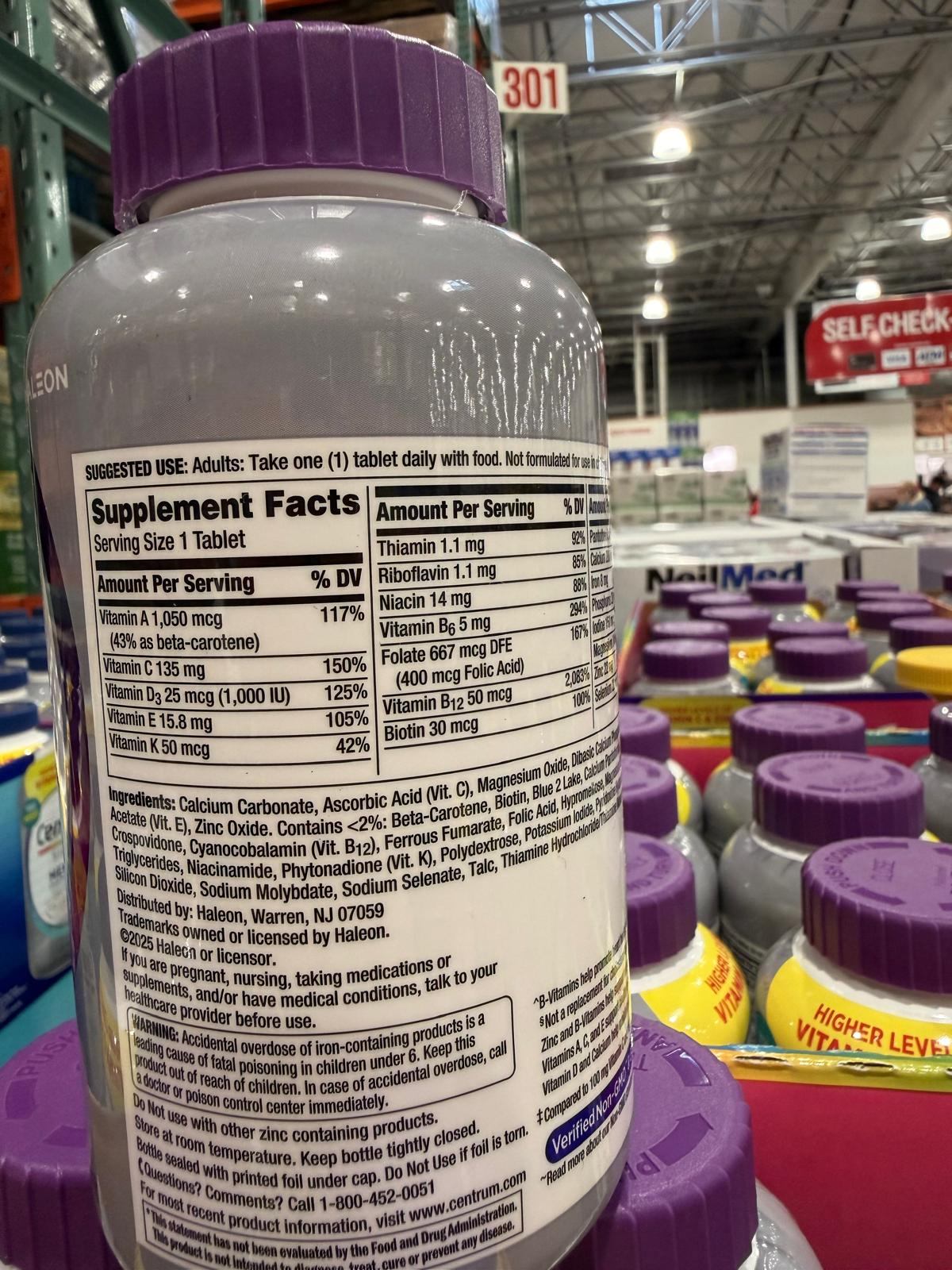 YN054 Centrum 銀寶善存女性綜合維他命50+ 275片 EXP: 09.2027