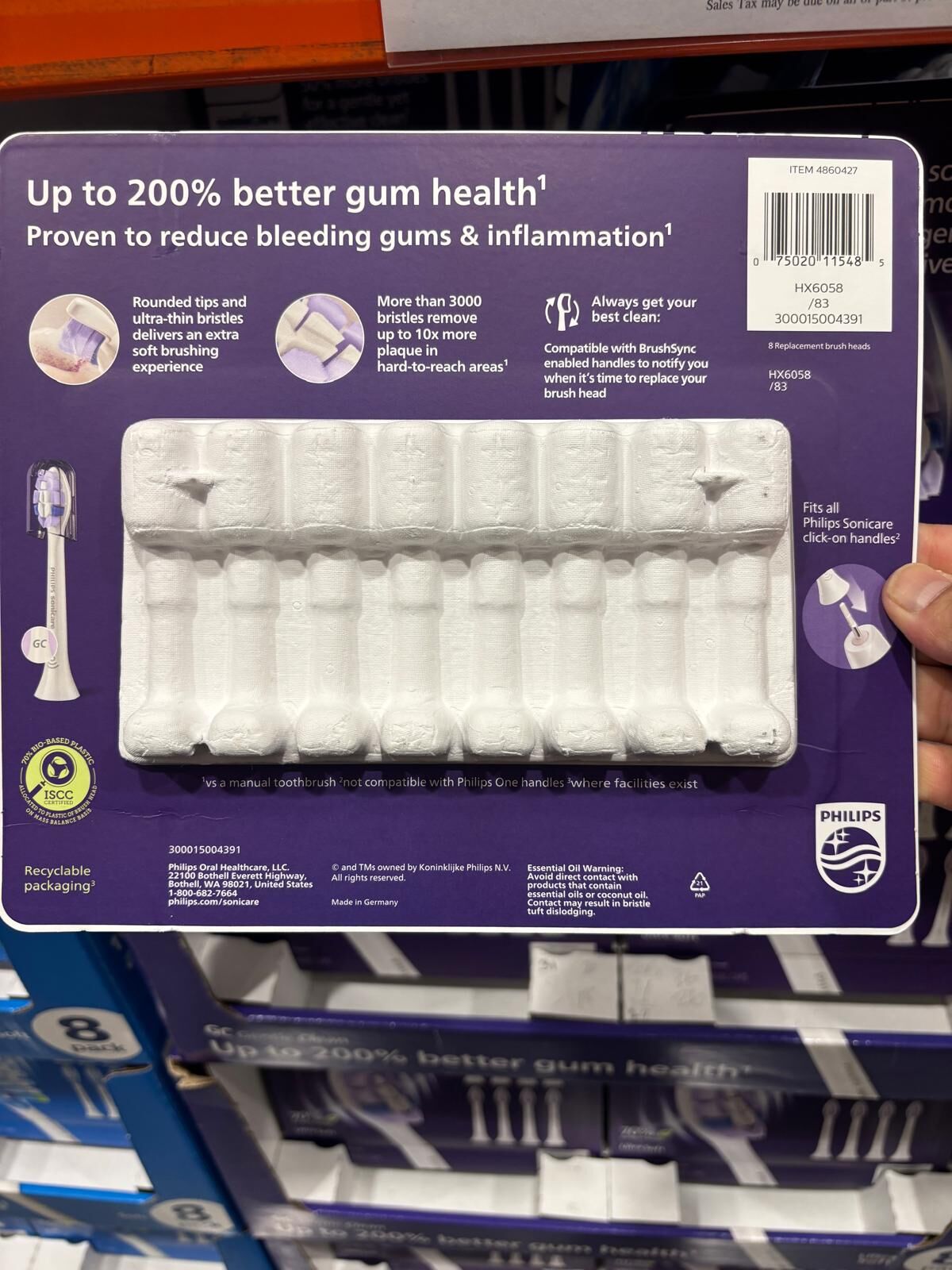 YN067 Philips Sonicare 敏感型標準電動牙刷替換刷頭 (一套8個)