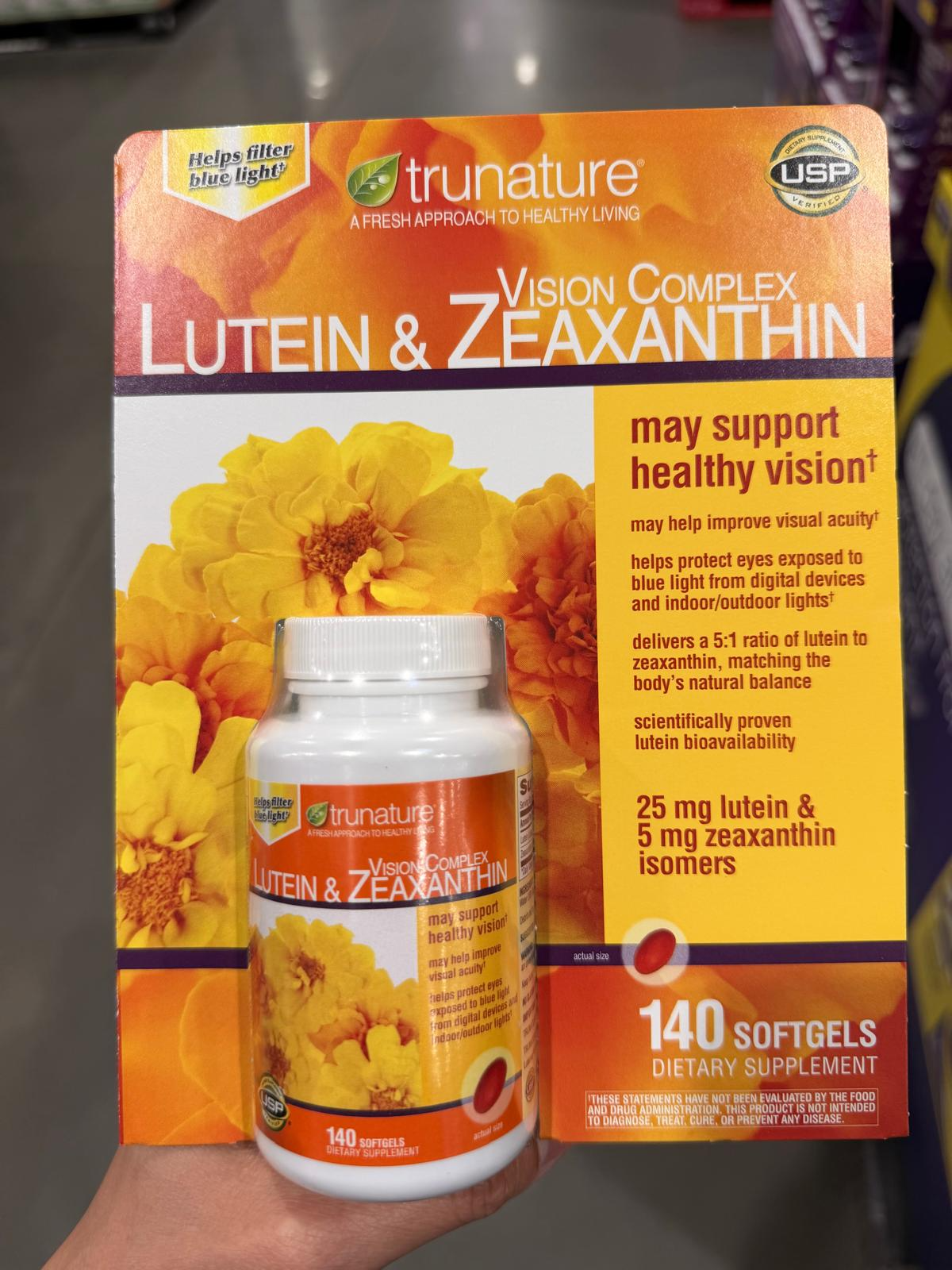 YN056 Trunature Vision Complex 葉黃素與玉米黃質營養補充劑 140粒 EXP: 01.2028