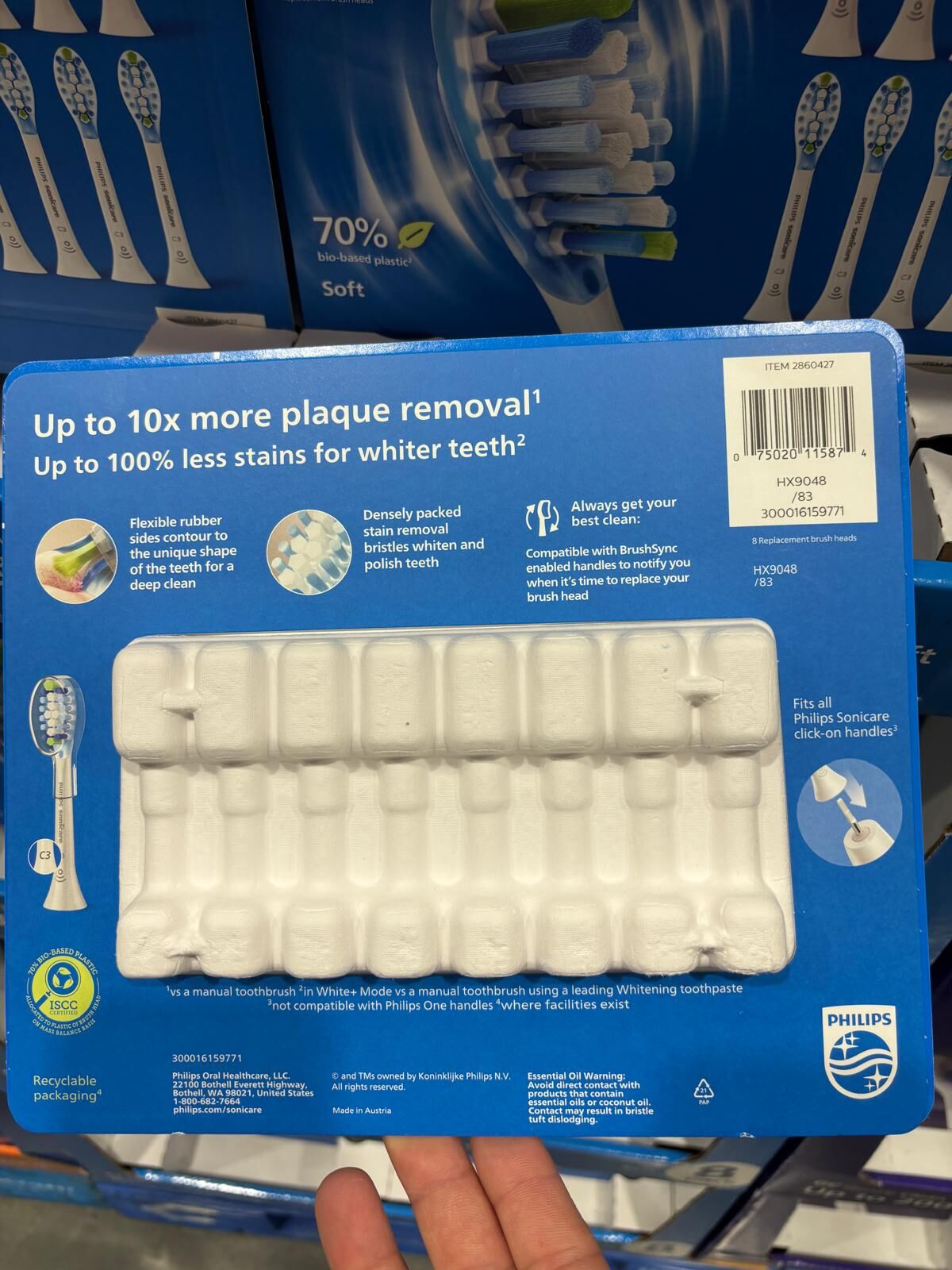 YN066 Philips Sonicare C3 二合一潔齒亮白替換軟毛刷頭 (一套8個)