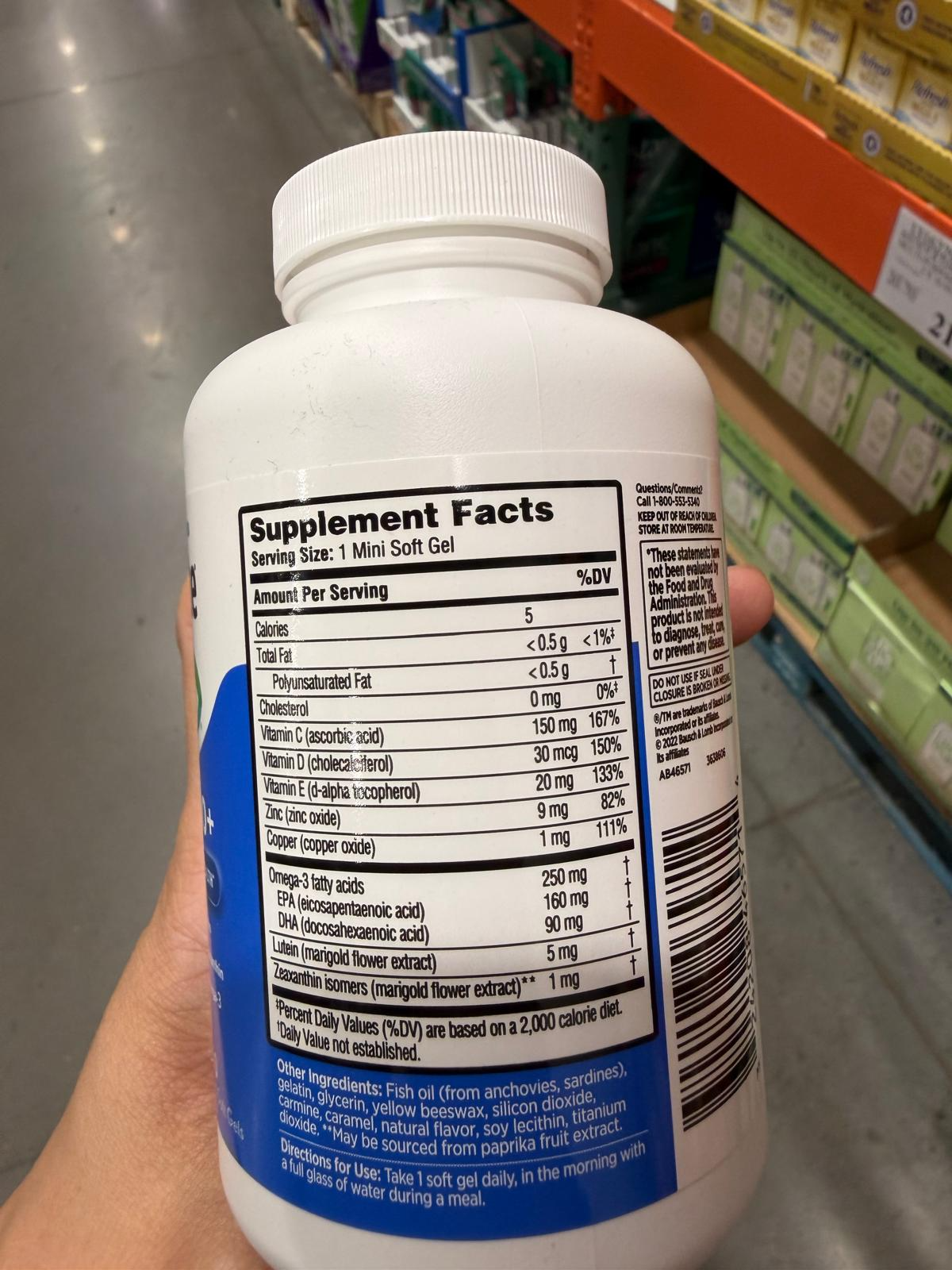 YN059 美國博士倫 Ocuvite護眼維生素 (50歲或以上) 150粒軟膠囊 EXP: 03.2027