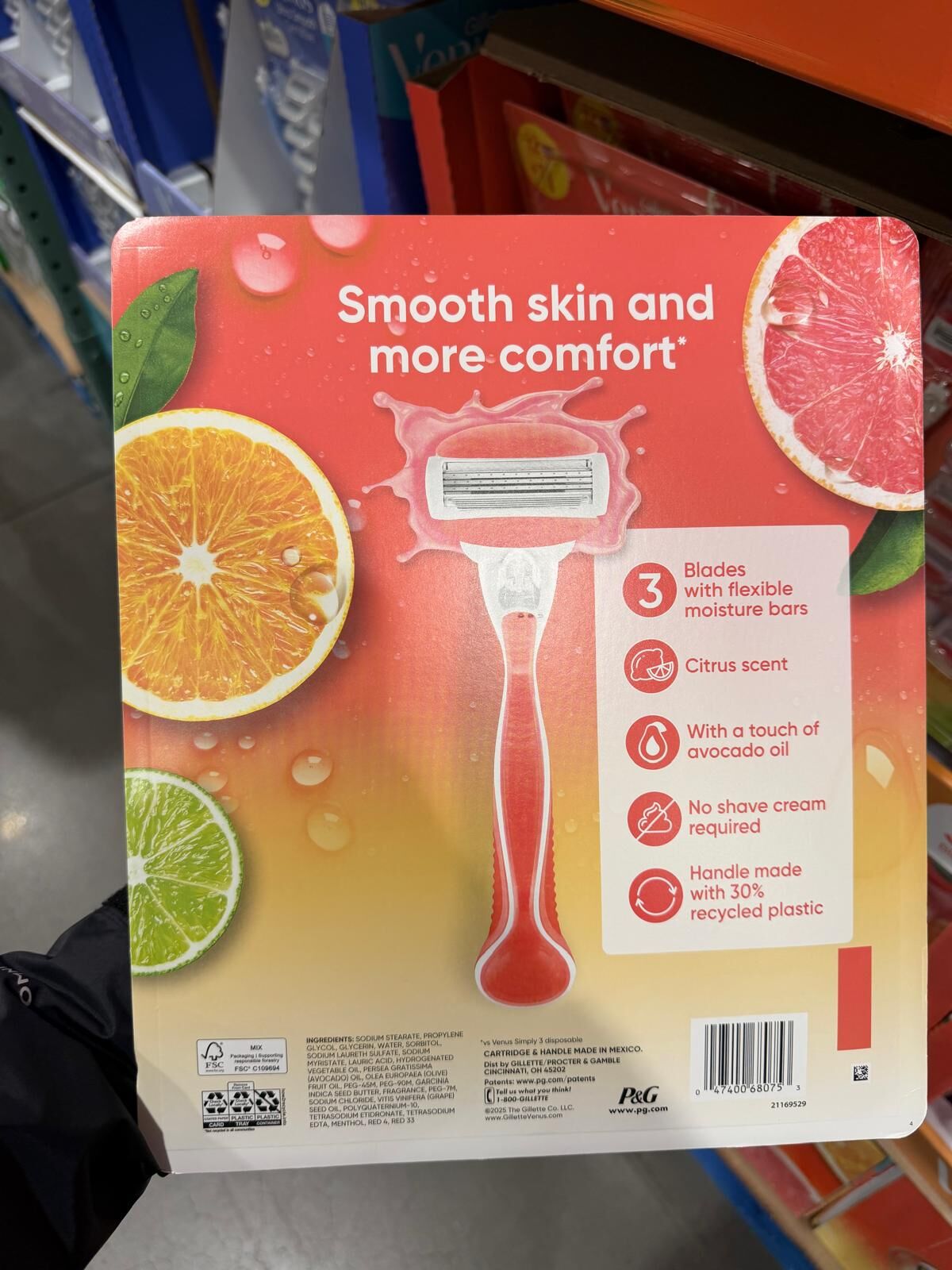 YN063 Gillette Venus ComfortGlide Sunny Citrus 女性刮鬍刀組 (1 個刀把與12 個刀頭)