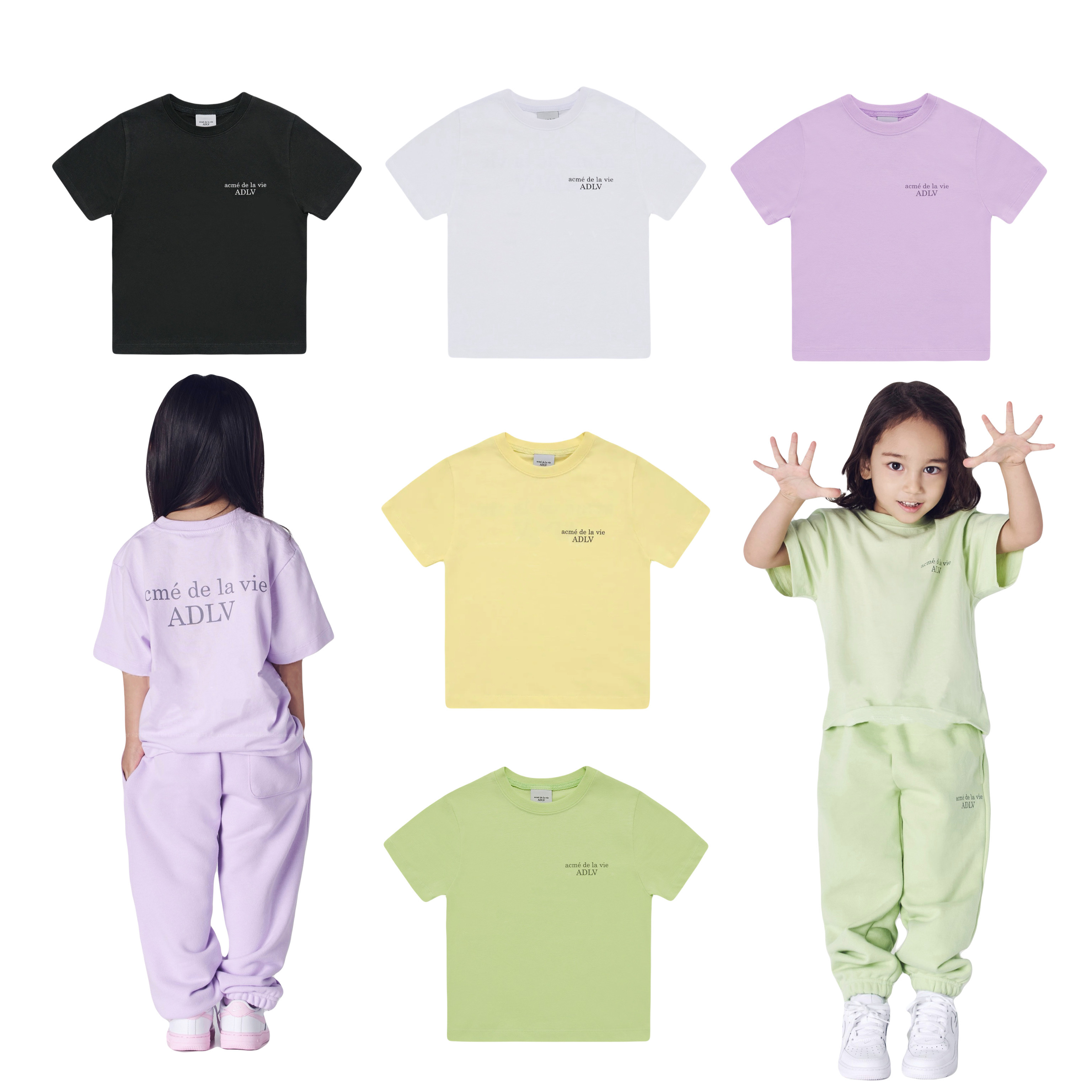 【25】ADLV KIDS BASIC LOGO SHORT SLEEVE T-SHIRT (4個尺碼 / 5色選擇)