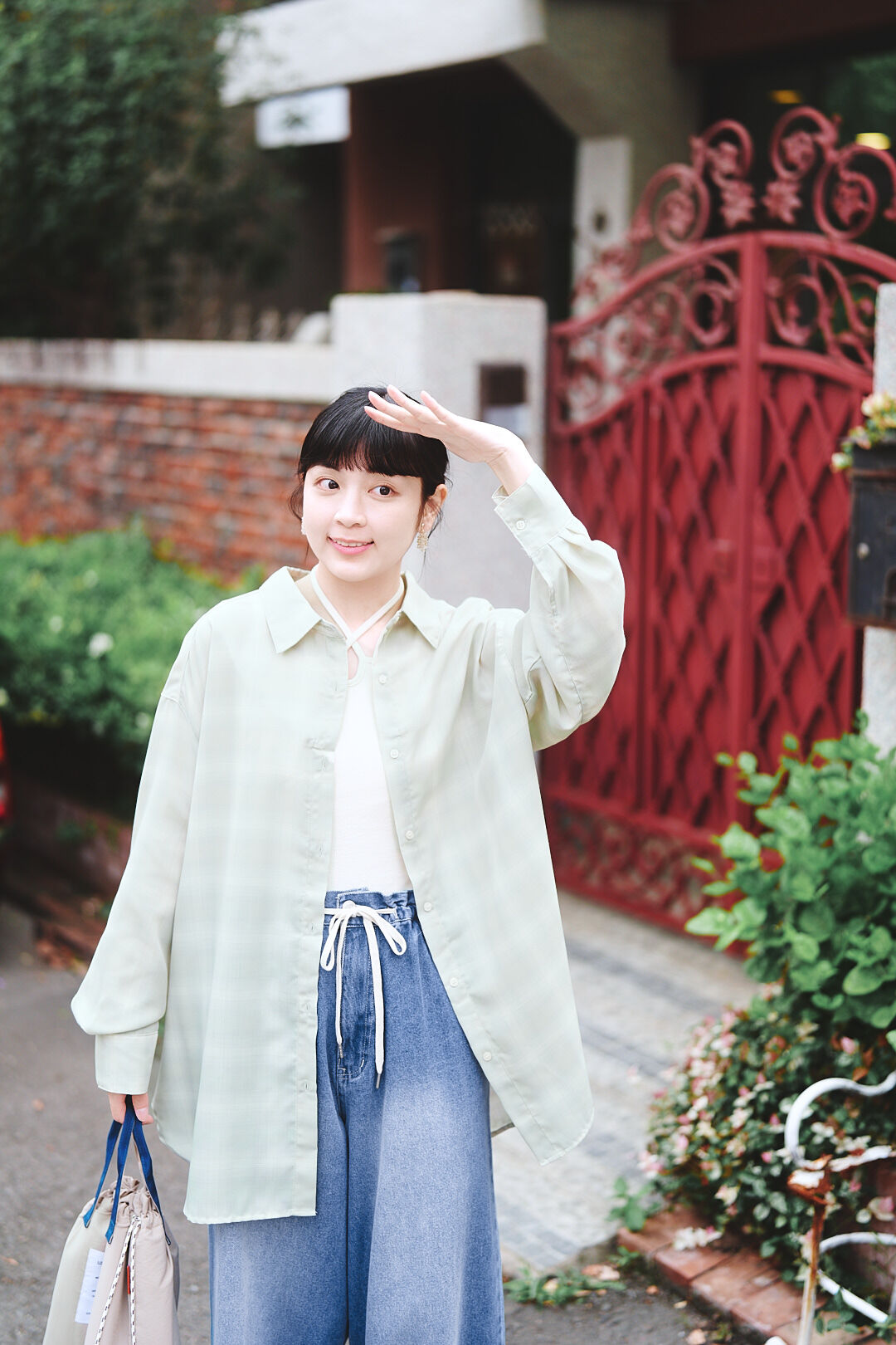 (預購)變奏曲10號！2way先染格紋襯衫 (三色-薄荷綠)