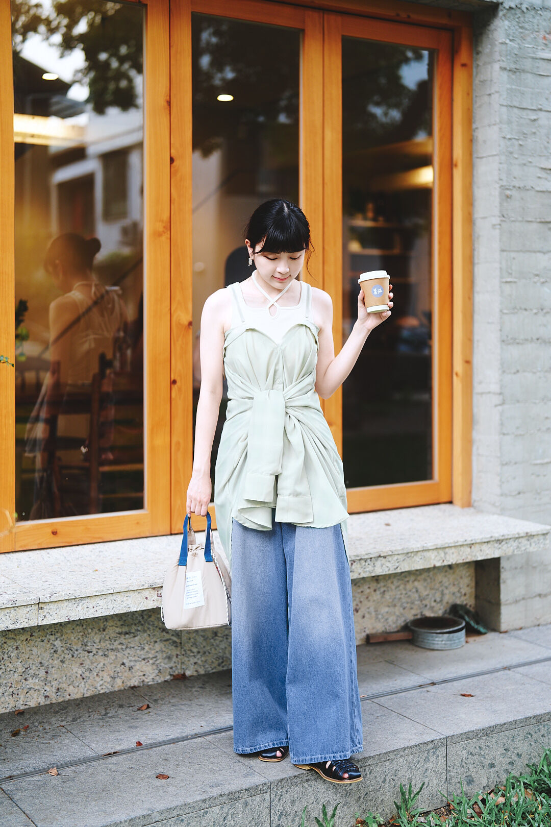 (預購)變奏曲10號！2way先染格紋襯衫 (三色-薄荷綠)