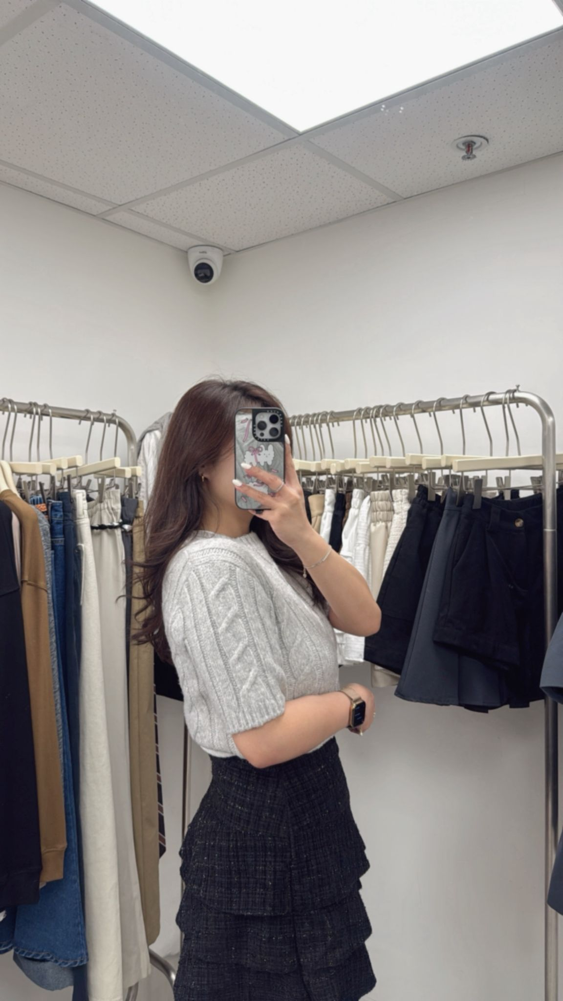 麻花混冷上衣(灰色)