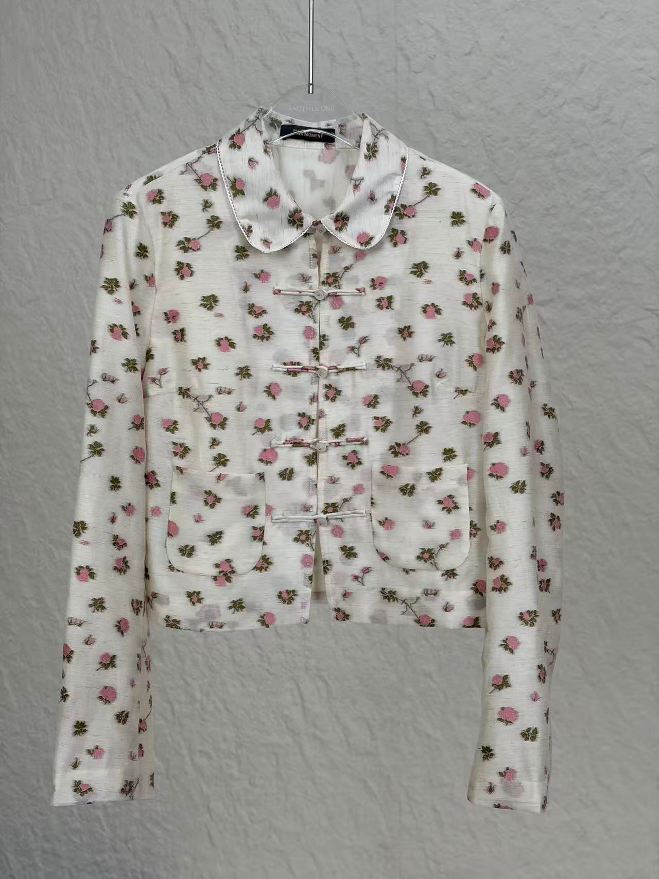 0420SZ04-SZHK-CLOS-甜美小紅花翻領長袖襯衫(A4)