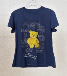0420SZ12-SZHK-CLOS-卡通小熊字母印花短袖圓領TEE(A12)