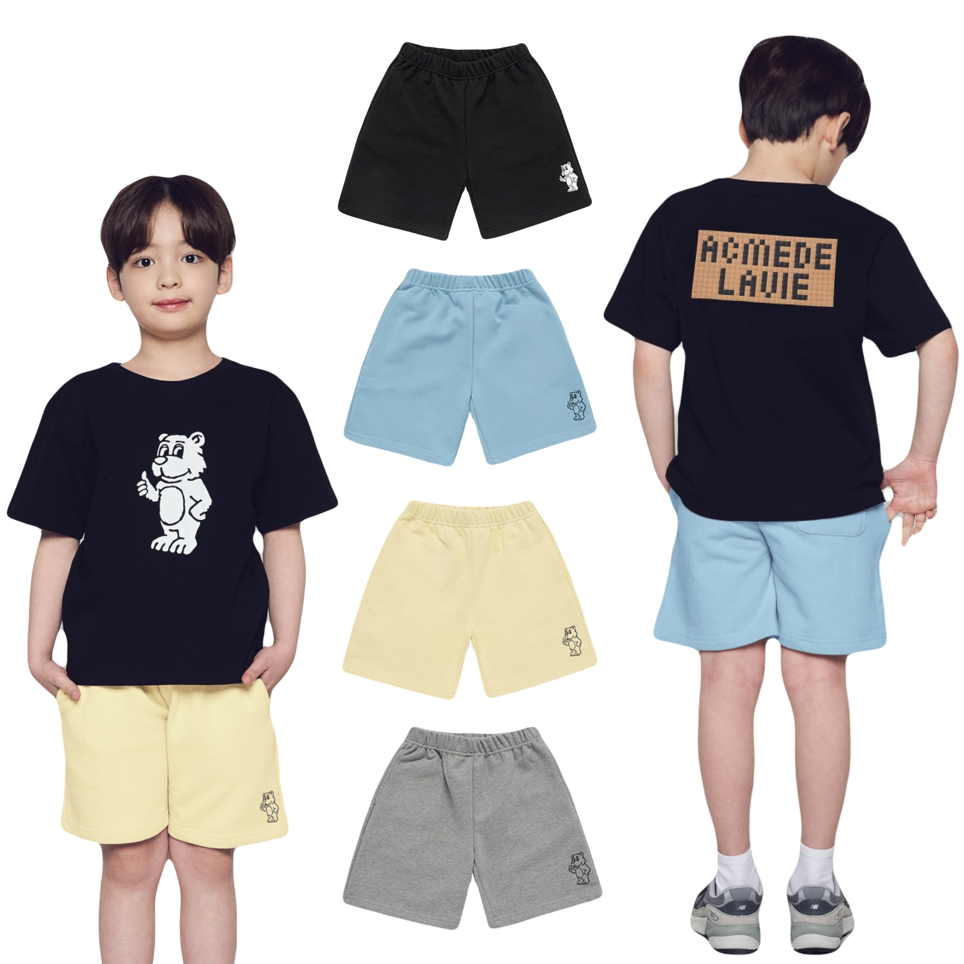 【27】ADLV KIDS BASIC AC BEAR SHORT PANTS (4個尺碼 / 4色選擇)