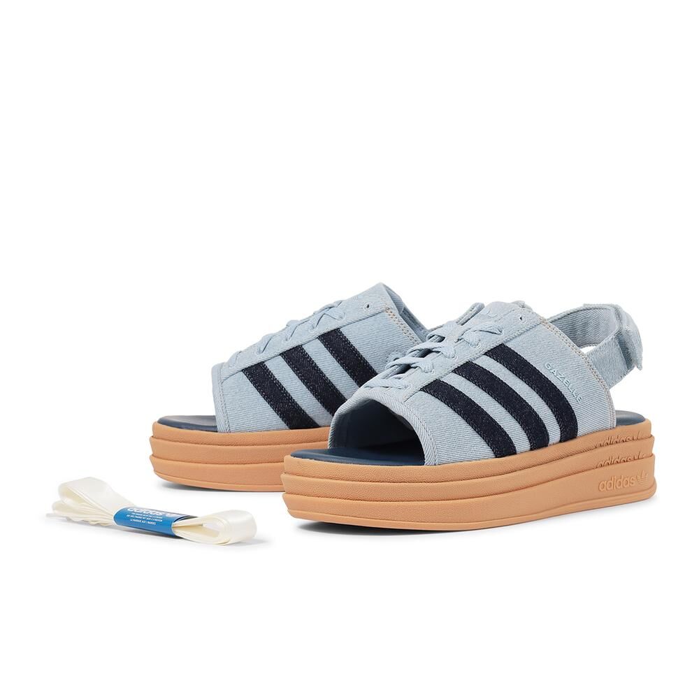 Adidas Gazelle Bold Sandal 日本限定 丹寧 牛仔藍 增高 厚底 涼拖鞋 KI0008