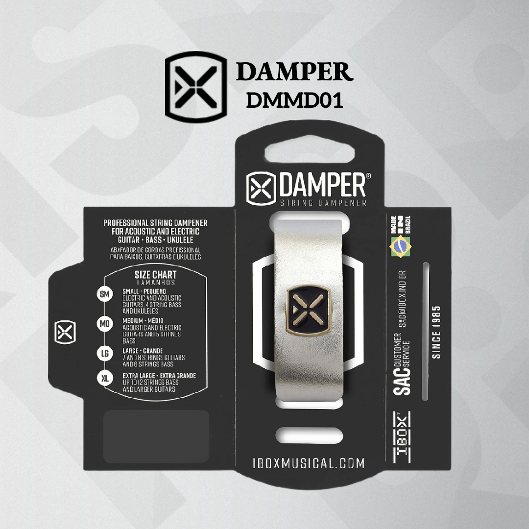 IBOX String Damper 金屬鐵標款 - Metallic 系列 MD 尺寸 悶音束帶