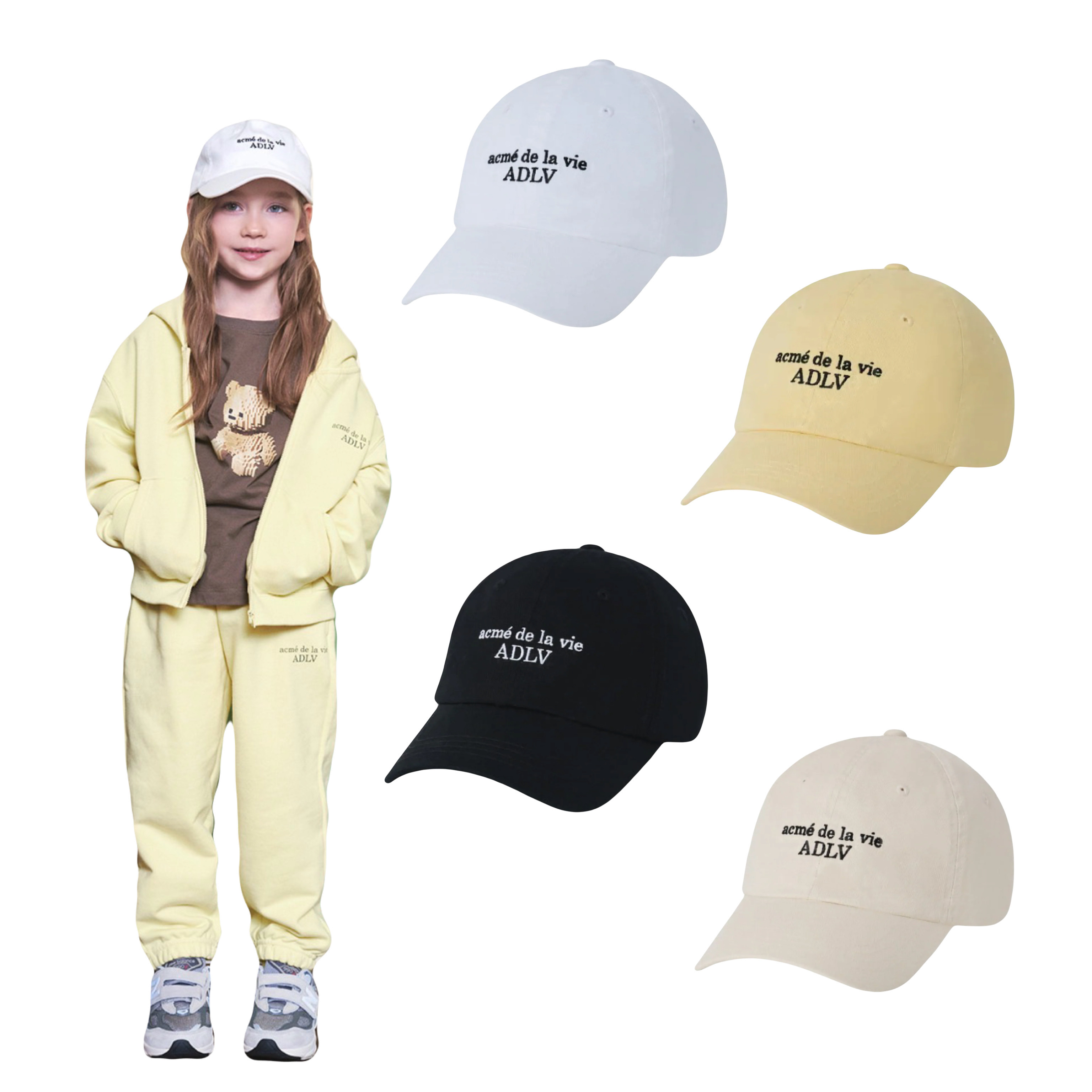 【28】ADLV KIDS BASIC SMALL LOGO BALL CAP (2個尺碼 / 4色選擇)