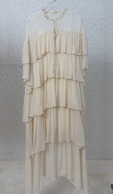 0420SZ34-SZHK-CLOS-雪紡荷葉邊蛋糕連身裙(A34)