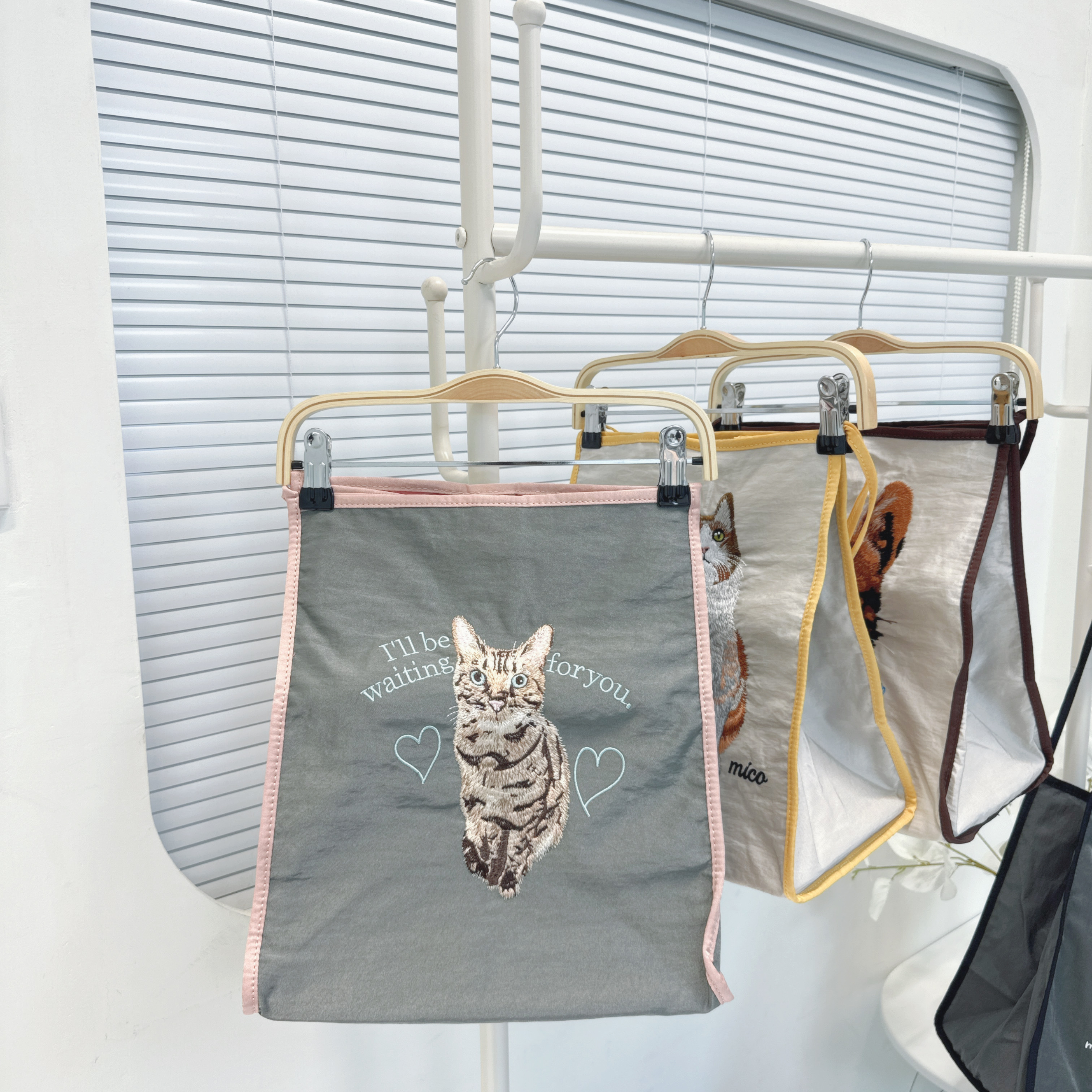 【Hoi2推介】尼龍防水棉麻刺繡工藝環保袋 (H36-H39)