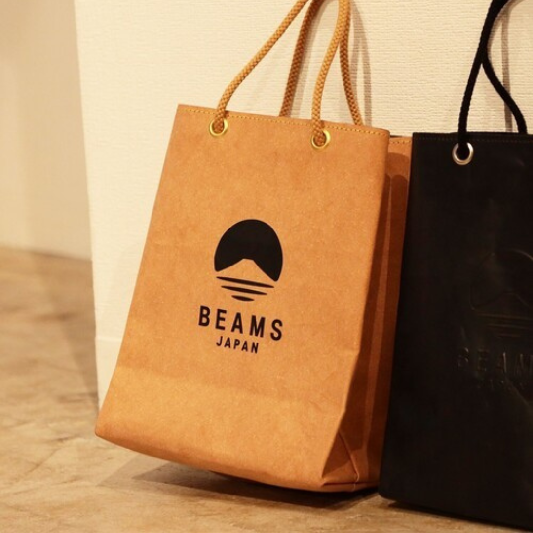 "代購" BEAMS 富士山再生皮革手提袋