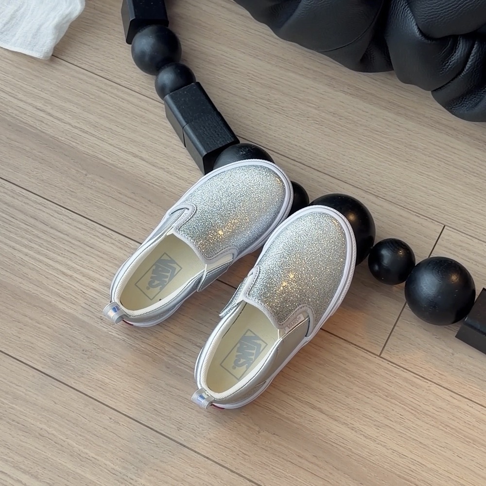 Vans Slip On 日本限定 2色 緞面 亮粉 粉色 銀色 懶人 中童 童鞋 V98PSGL