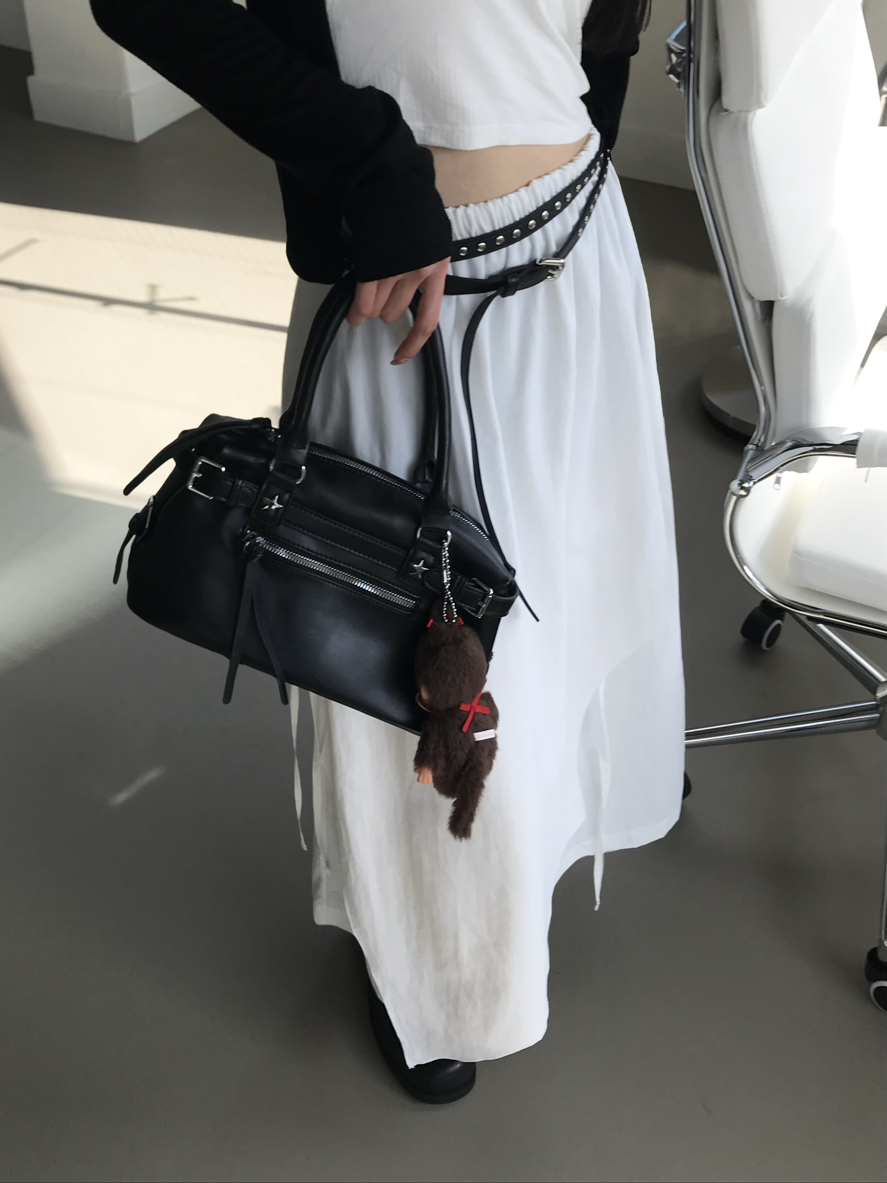 J27 設計款層次長裙 (白)