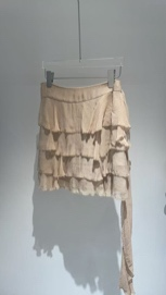 0420SZ49-SZHK-CLOS-高腰荷葉邊不規則蛋糕半身裙(A49)