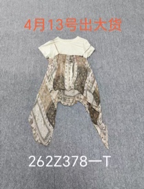 0420SZ51-SZHK-CLOS-圓領配不規則邊印花吊帶百搭兩件套(A51)