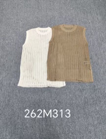 0420SZ63-SZHK-CLOS-鏤空冰絲針織無袖上衣(A63)