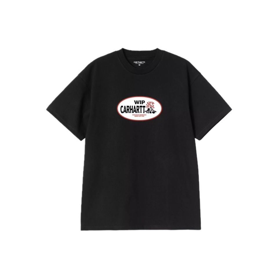 -（E2b02)-CARHARTT WIP S/S HARLEQUIN BBQ T-SHIRT 烤肉 短Ｔ黑色-I036245