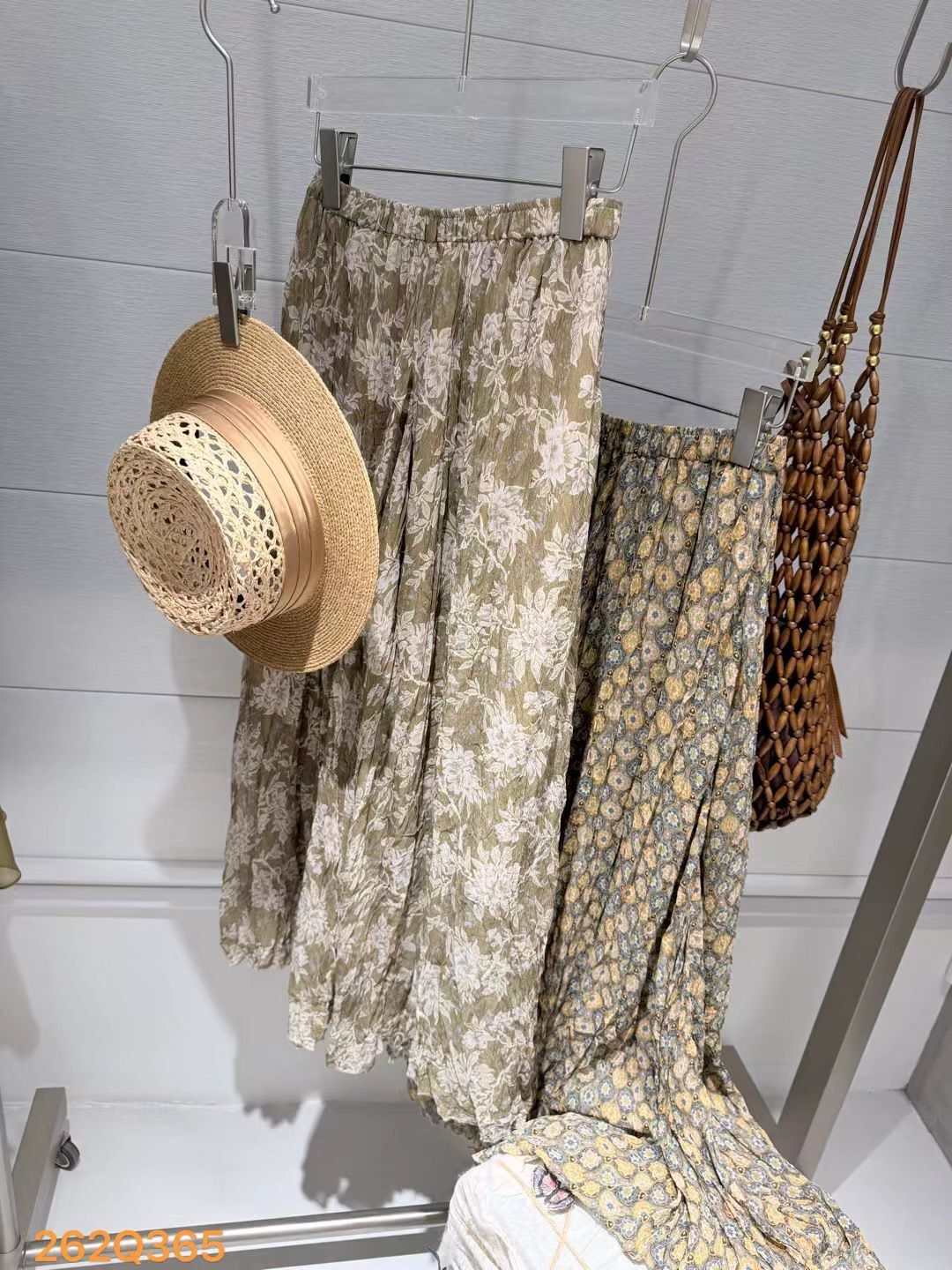 0420SZ54-SZHK-CLOS-波西米亞度假風飄逸碎花長裙(A54)