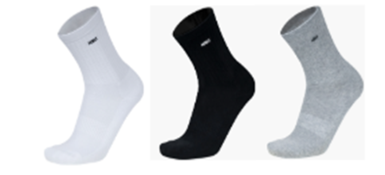 YM050 HDEX EZ Crew Socks 3 PACK - freesize