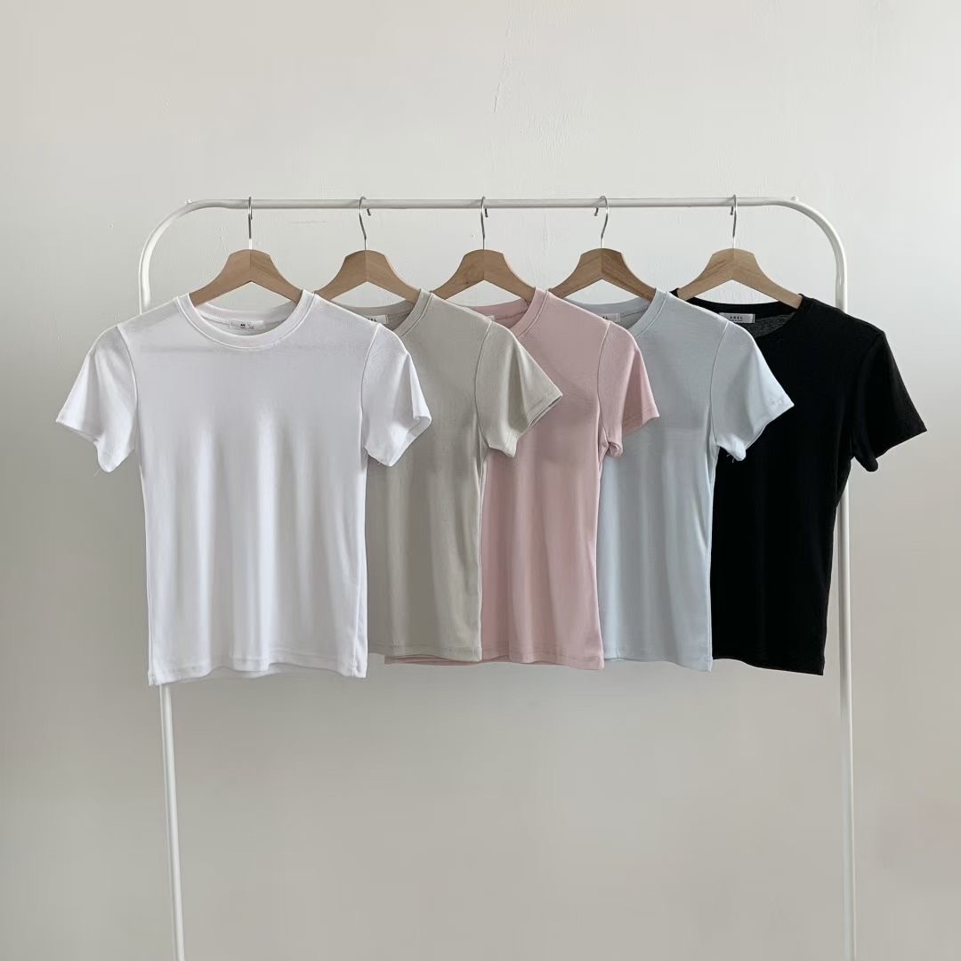 圓領薄棉tee