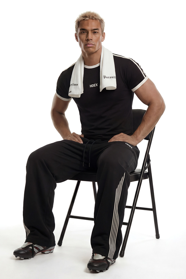 YM044 HDEX EZ Muscle Fit Track Ringer Short Sleeve