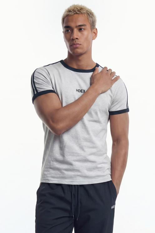 YM044 HDEX EZ Muscle Fit Track Ringer Short Sleeve