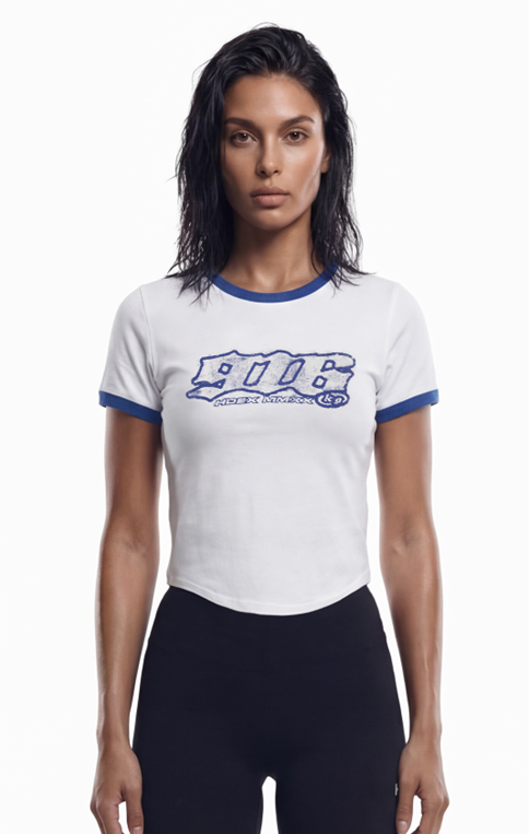 YM021 HDEX Clear 916 Ringer Crop Short Sleeve
