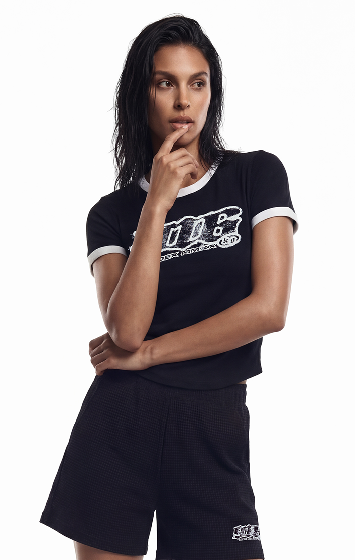 YM021 HDEX Clear 916 Ringer Crop Short Sleeve