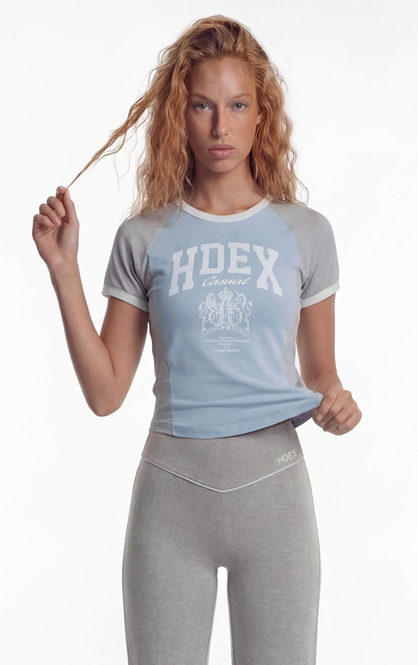 YM028 HDEX Crown Raglan Slim Fit Short Sleeve