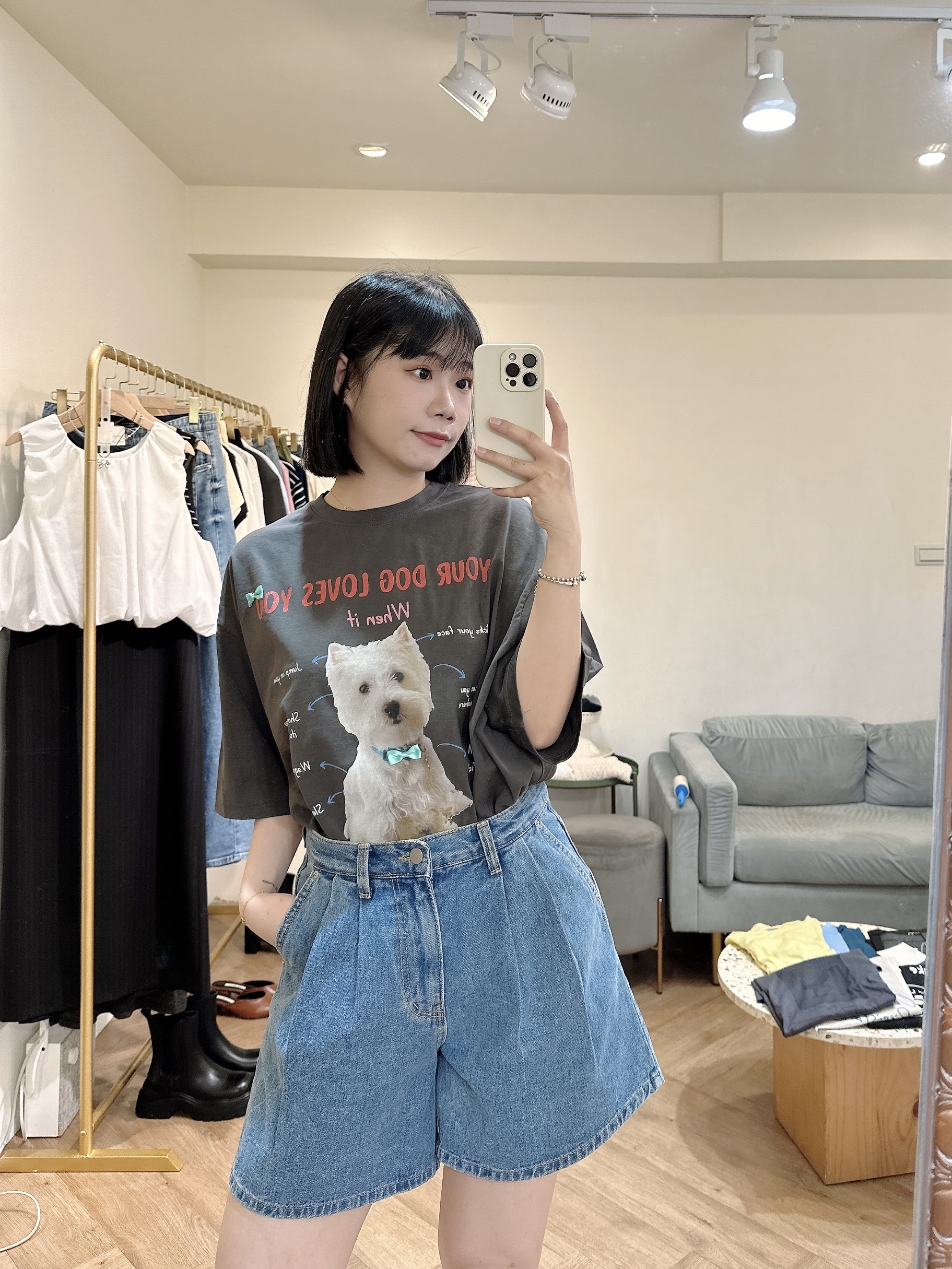 花苞牛仔短褲