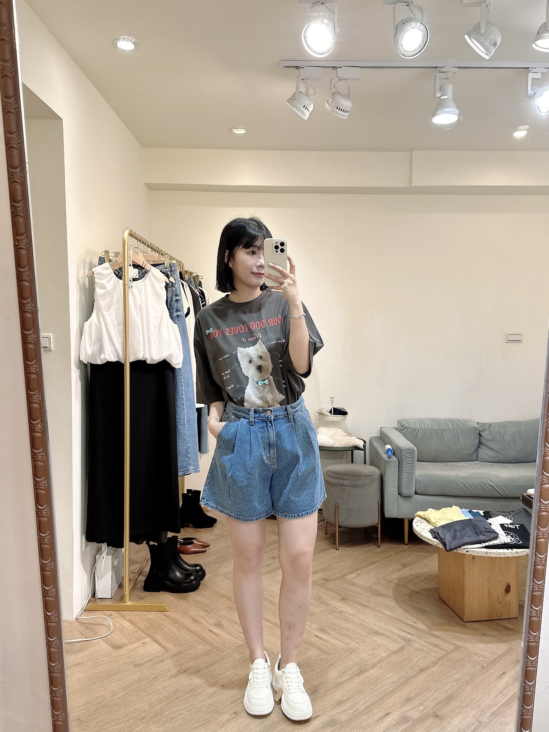 花苞牛仔短褲