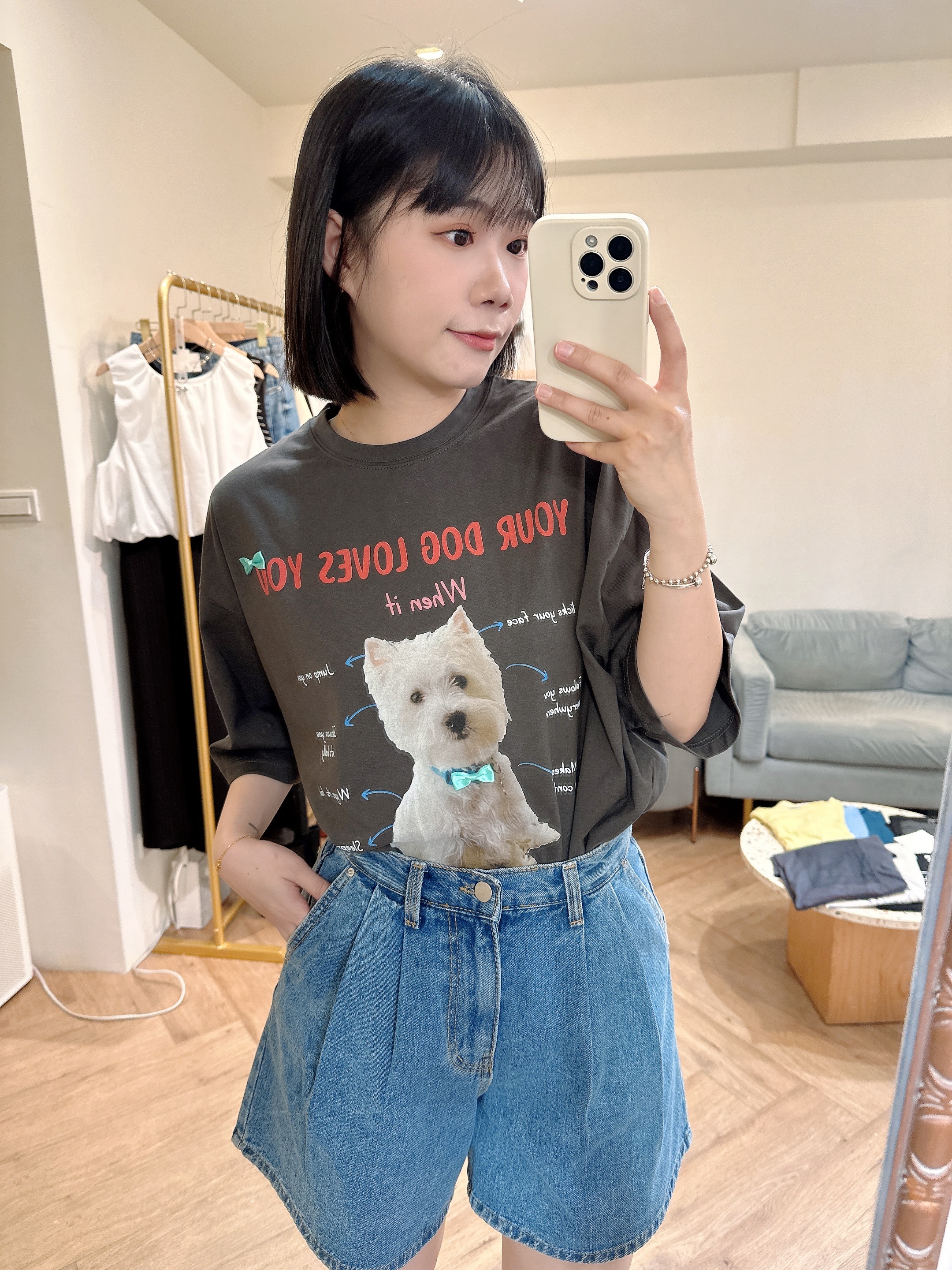 狗狗over size Tee
