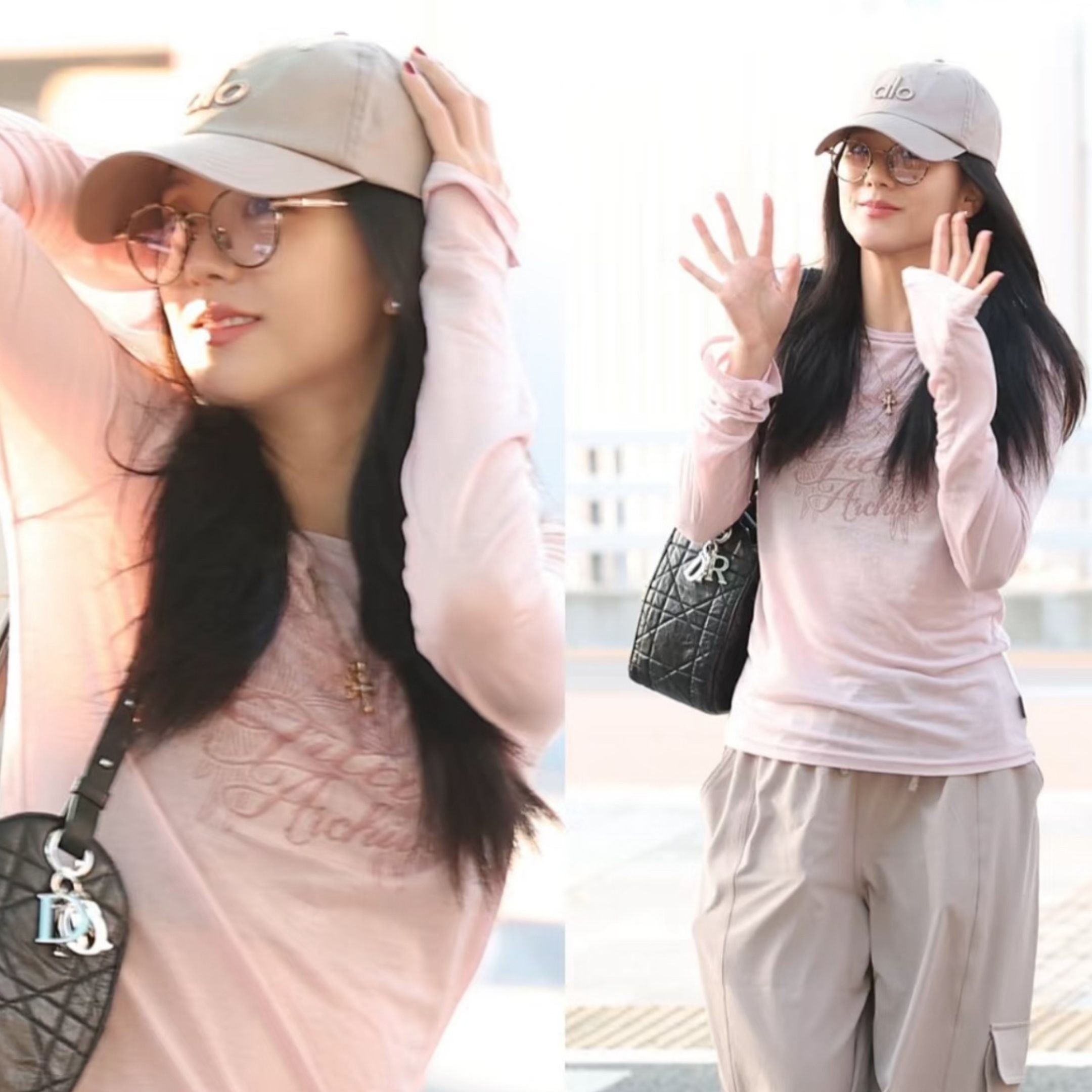 NICEDAY 代購 Alo Yoga 黑白粉 鴨舌帽 Jisoo同款 百搭 小臉款 W7112R