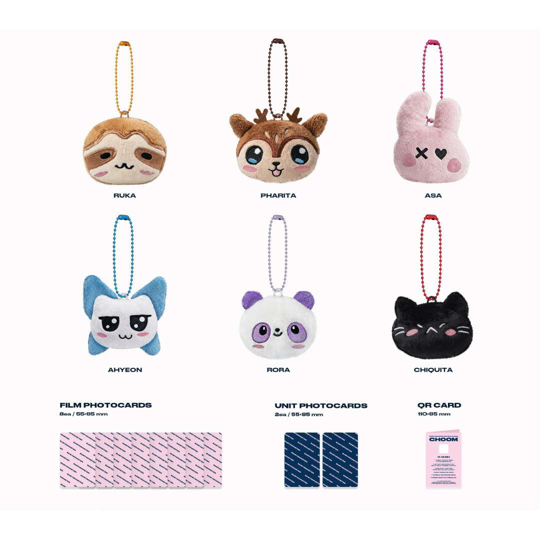 BABYMONSTER CHOOM  3rd MINI ALBUM Plush Keyring Ver.寶怪 娃專 吊飾 小卡
