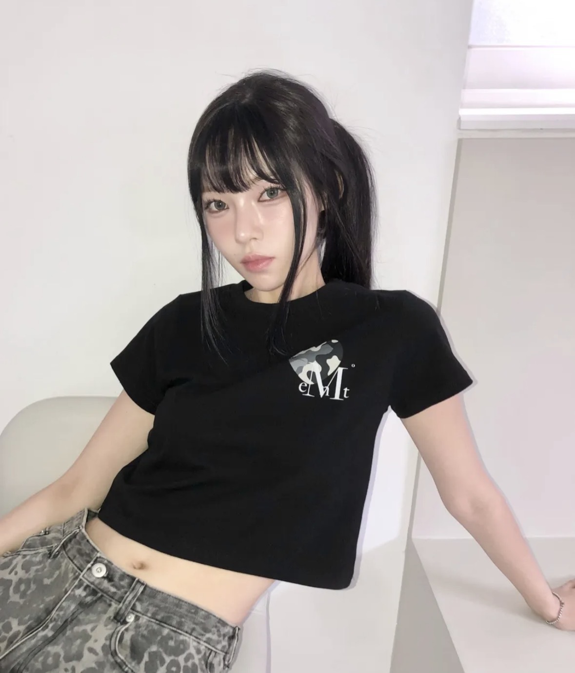 🇰🇷Mucent 迷彩愛心Logo短袖 短版 短T 2色/預購