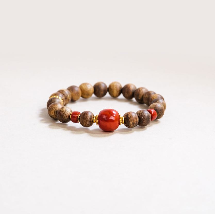 SE45 棋楠南紅DIY手串 (J-L9171) **連證書